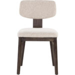 Rickett Dining Chair - Dark Brown - Dove Cream 107881 107881 RICKETT DINING CHAIR DARK BROWN DOVE CREAM 1