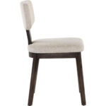 Rickett Dining Chair - Dark Brown - Dove Cream 107881 107881 RICKETT DINING CHAIR DARK BROWN DOVE CREAM 2