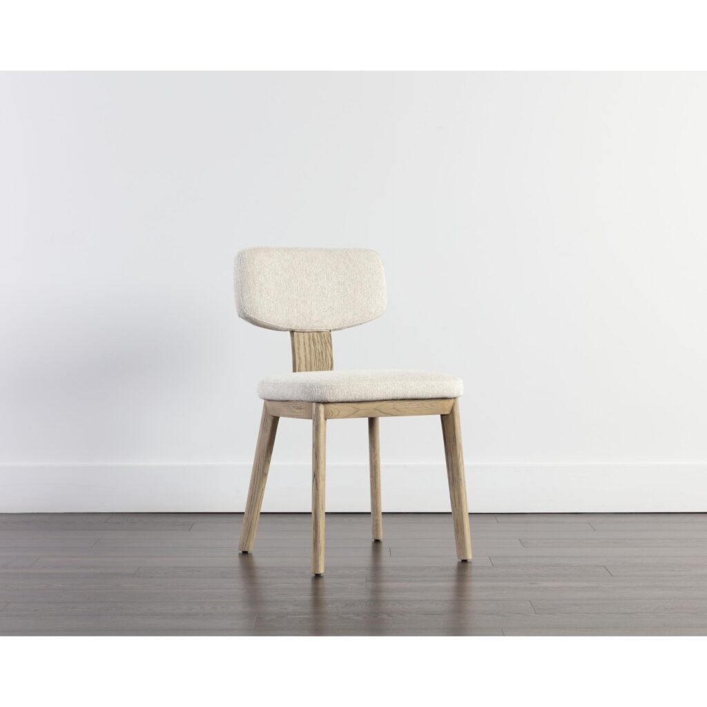 Rickett Dining Chair - Weathered Oak - Dove Cream - Image 5