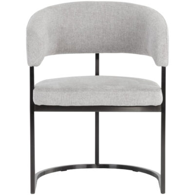 Marris Dining Armchair - Gunmetal - Belfast Heather Grey 107885 107885 MARRIS DINING ARMCHAIR GUNMETAL BELFAST HEATHER GREY 1