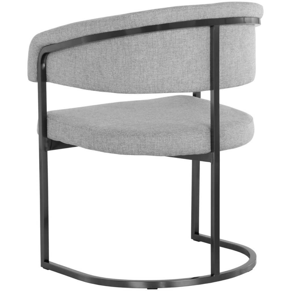 Marris Dining Armchair - Gunmetal - Belfast Heather Grey - Image 4