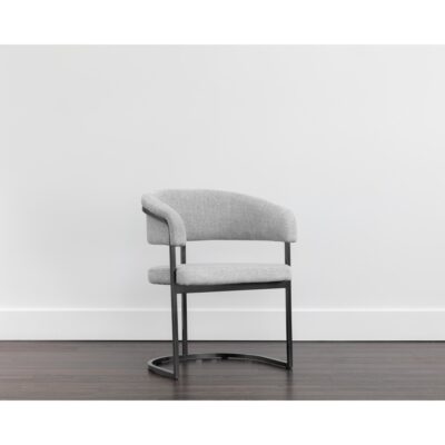 Marris Dining Armchair - Gunmetal - Belfast Heather Grey 107885 107885 MARRIS DINING ARMCHAIR GUNMETAL BELFAST HEATHER GREY 5