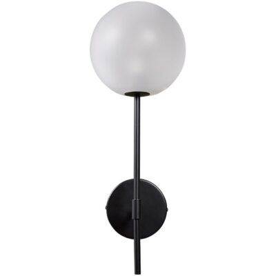 Izora Sconce - Black - Frosted 107923 107923 IZORA SCONCE BLACK FROSTED 1