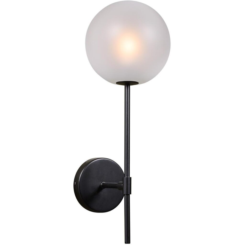 Izora Sconce - Black - Frosted - Image 3