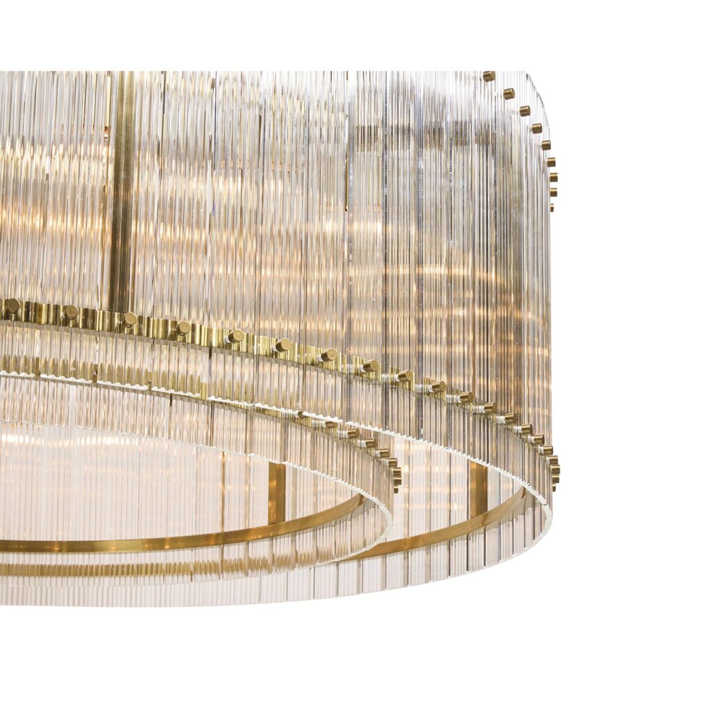 Kore Chandelier - Large - Brass - Clear - Image 5