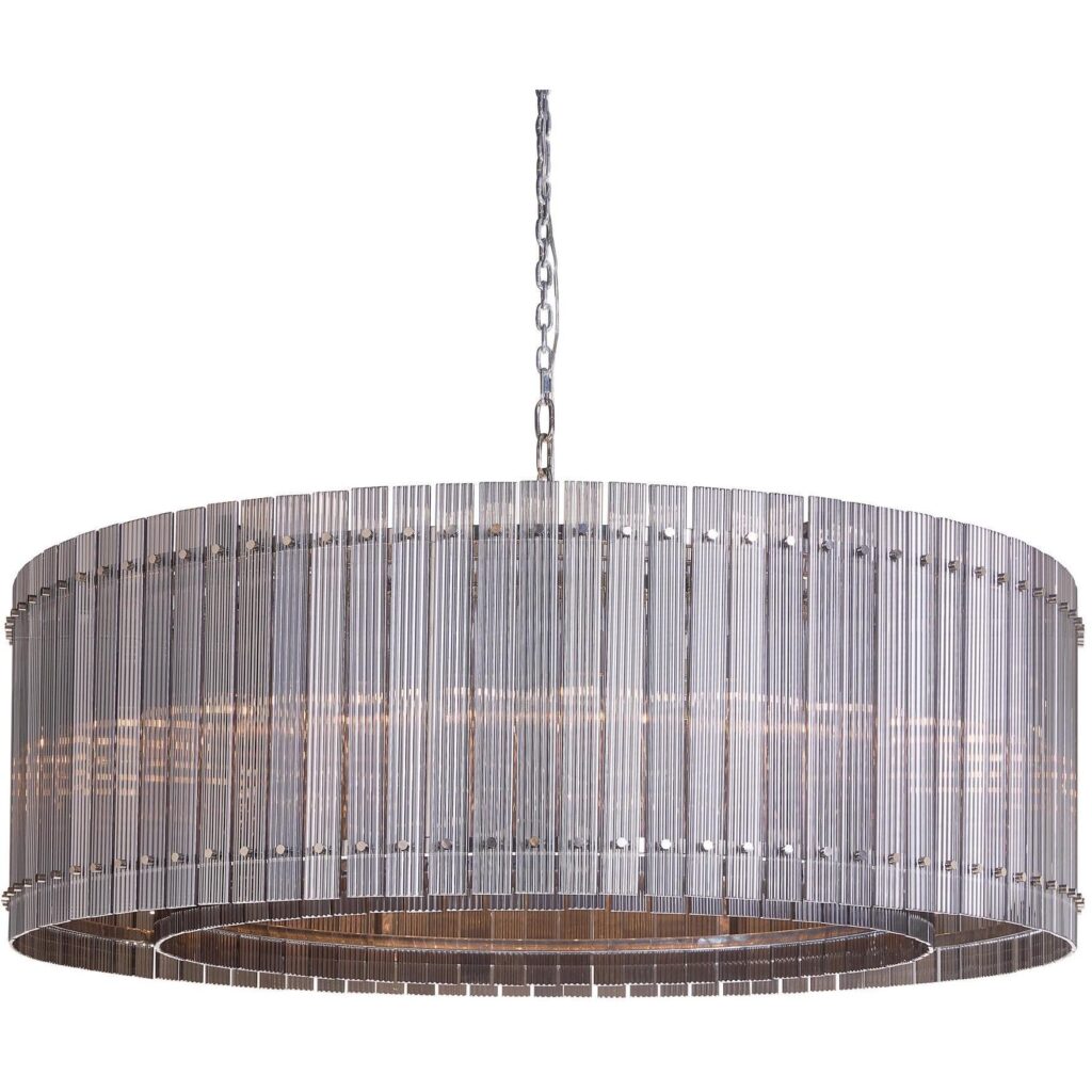 Kore Chandelier - Large - Nickel - Smoke Grey