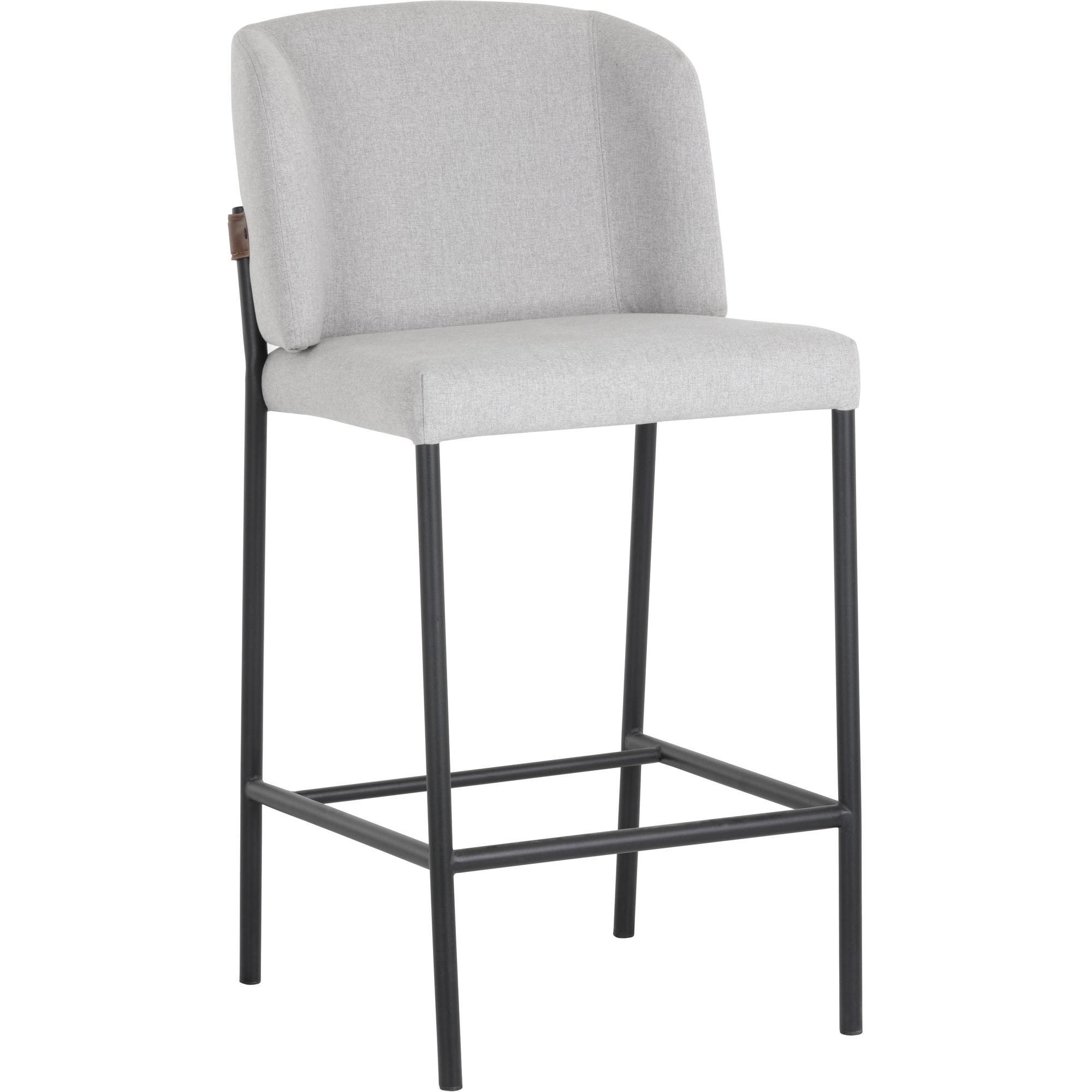 Pearce Counter Stool - Light Grey / Bravo Cognac 1 Pearce Counter Stool - Light Grey / Bravo Cognac