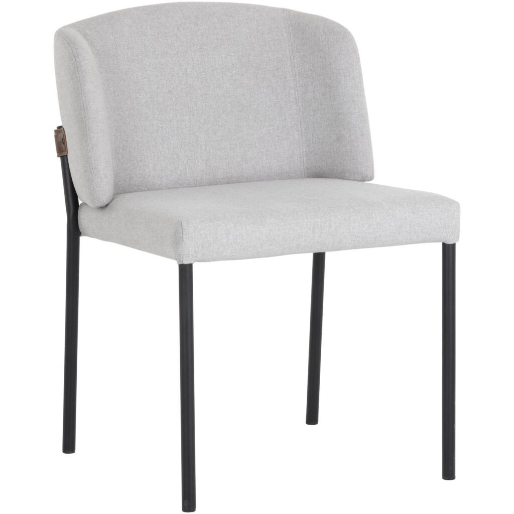 Pearce Dining Chair - Light Grey / Bravo Cognac