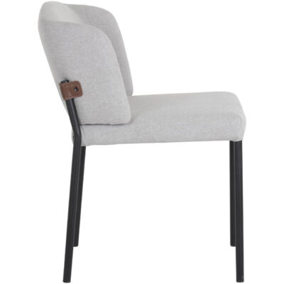 Pearce Dining Chair - Light Grey / Bravo Cognac 107965 107965 PEARCE DINING CHAIR LIGHT GREY BRAVO COGNAC 2