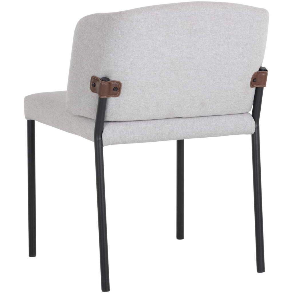 Pearce Dining Chair - Light Grey / Bravo Cognac - Image 3