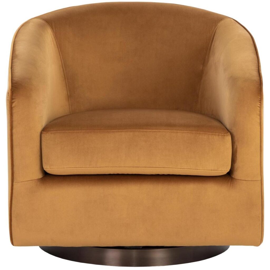 Hazel Swivel Lounge Chair - Dark Bronze - Gold Sky - Image 2