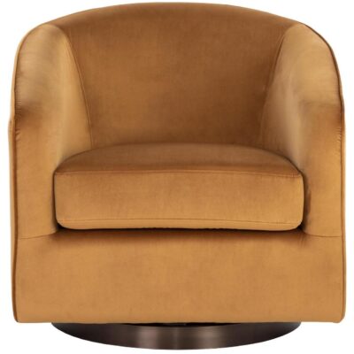 Hazel Swivel Lounge Chair - Dark Bronze - Gold Sky 107966 107966 HAZEL SWIVEL LOUNGE CHAIR DARK BRONZE GOLD SKY 1