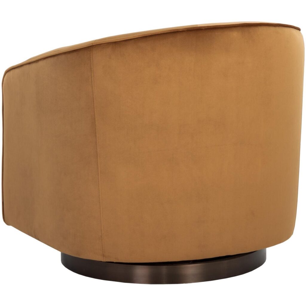 Hazel Swivel Lounge Chair - Dark Bronze - Gold Sky - Image 4