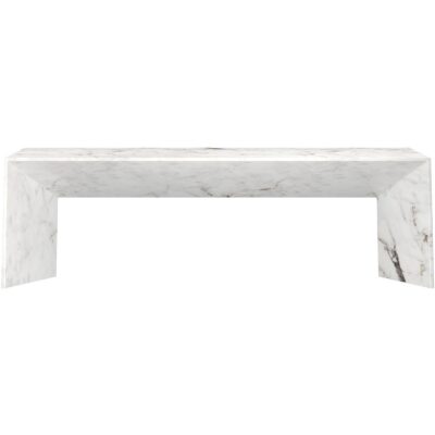 Nomad Bench - Marble Look - White 108021 108021 NOMAD BENCH MARBLE LOOK WHITE 2