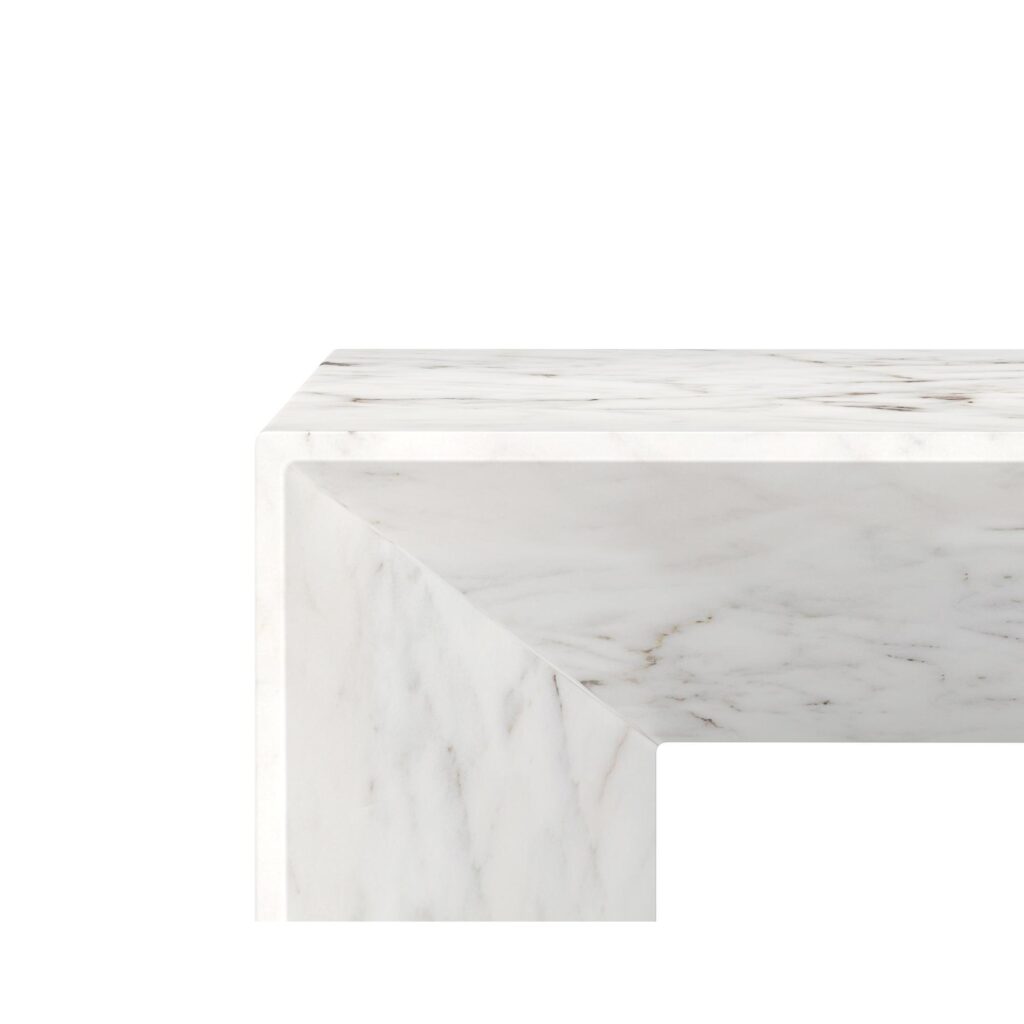 Nomad Bench - Marble Look - White - Image 3