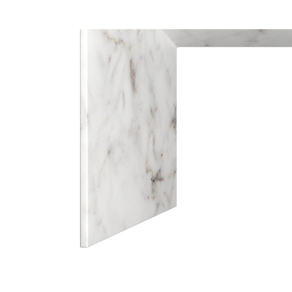 Nomad Coffee Table - Marble Look - White - Image 5