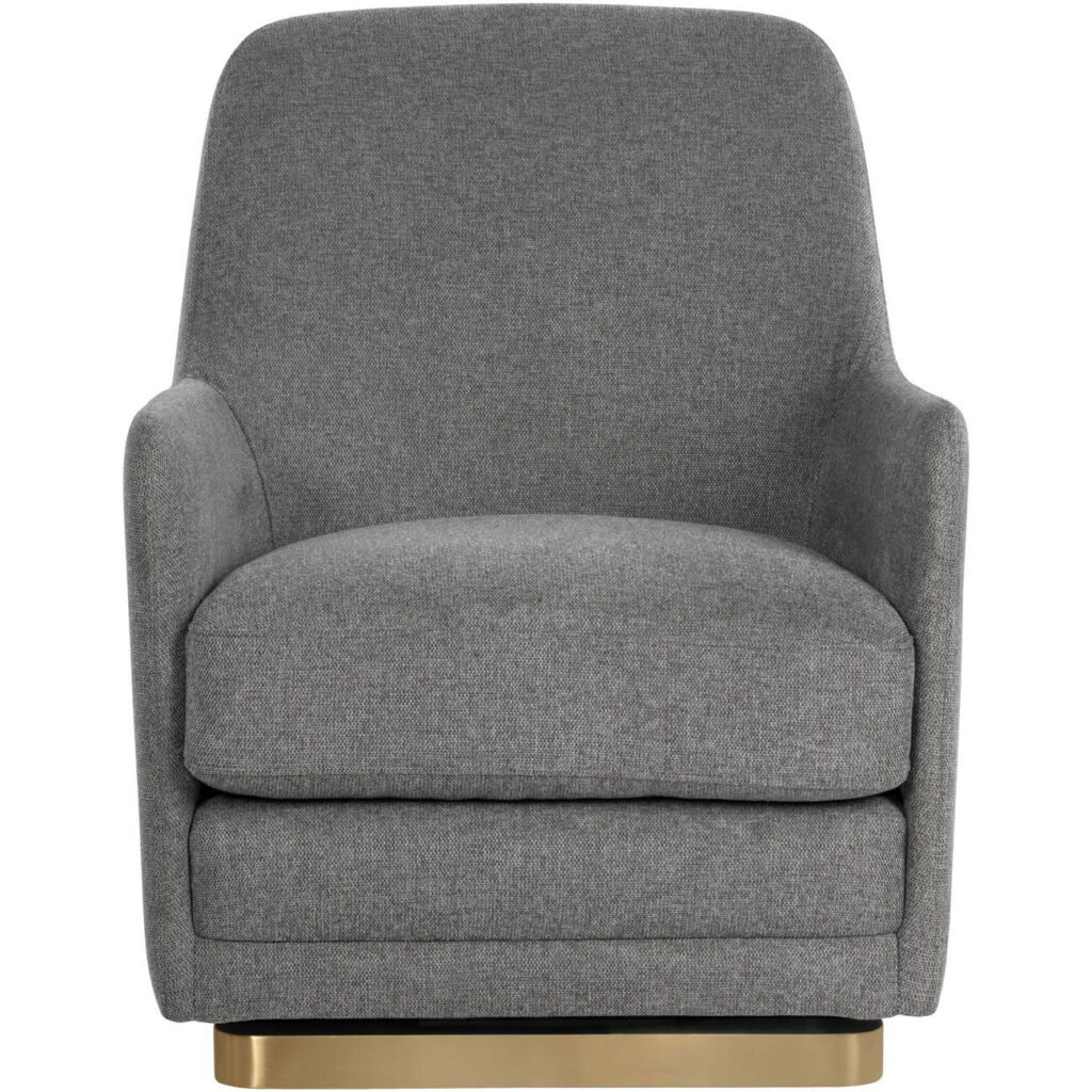 Marcela Swivel Lounge Chair - Belfast Koala Grey - Image 2