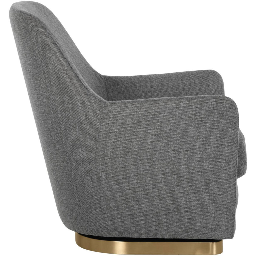 Marcela Swivel Lounge Chair - Belfast Koala Grey - Image 3