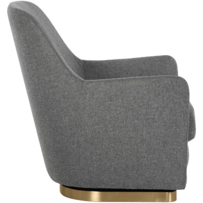 Marcela Swivel Lounge Chair - Belfast Koala Grey 108046 108046 MARCELA SWIVEL LOUNGE CHAIR BELFAST KOALA GREY 2