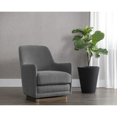 Marcela Swivel Lounge Chair - Belfast Koala Grey 108046 108046 MARCELA SWIVEL LOUNGE CHAIR BELFAST KOALA GREY 5