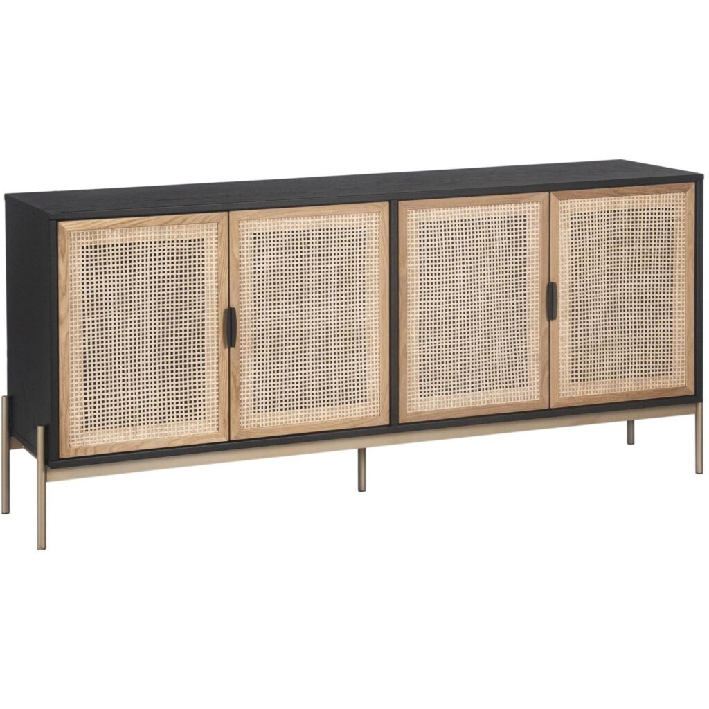 Avida Sideboard - Large - Gold - Black/Natural