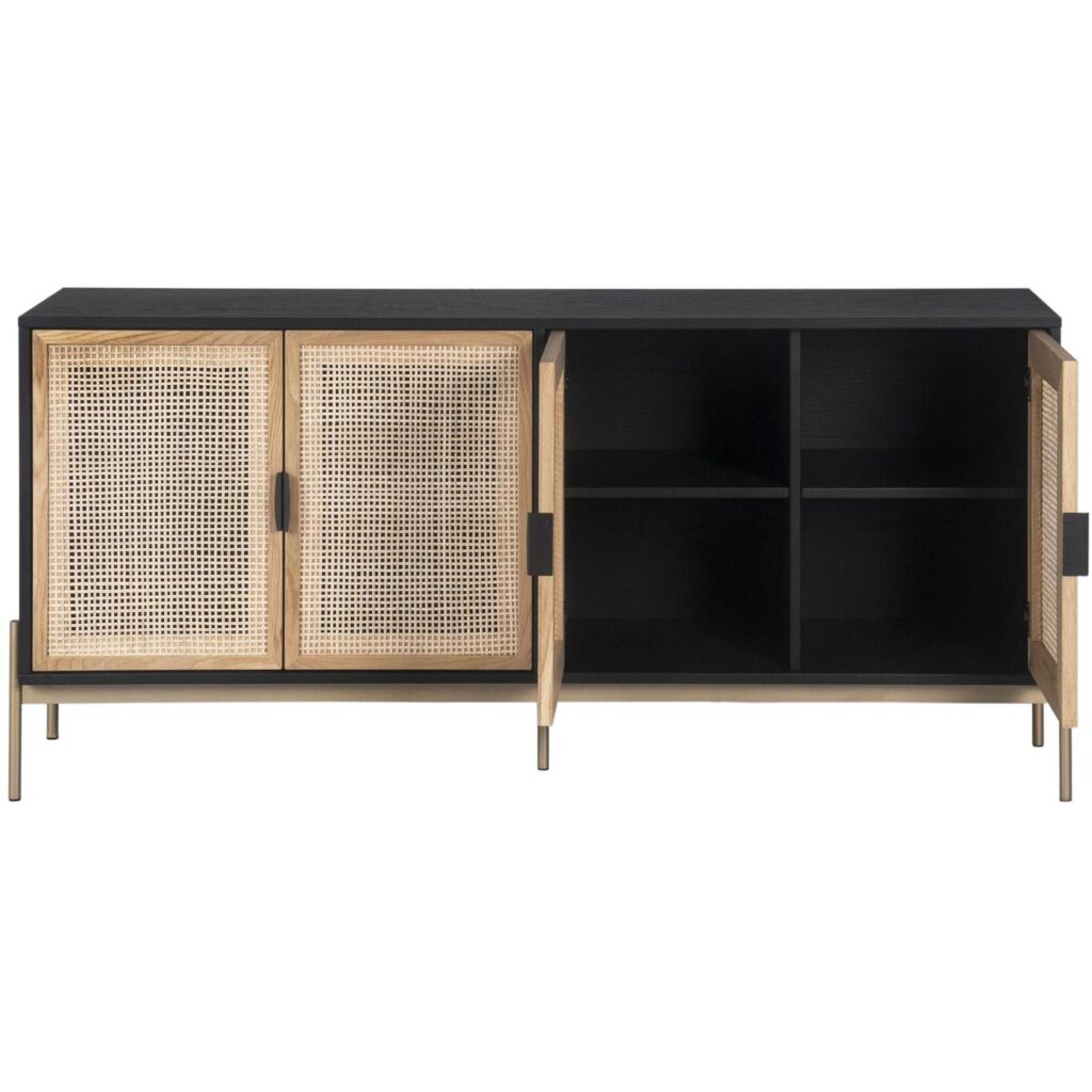 Avida Sideboard - Large - Gold - Black/Natural - Image 3