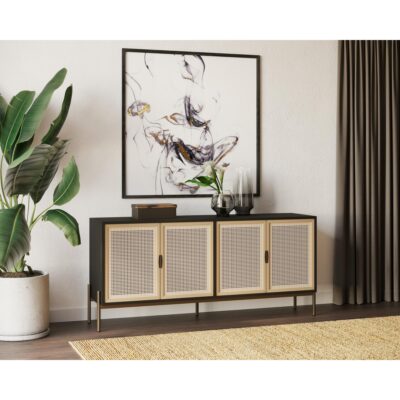 Avida Sideboard - Large - Gold - Black/Natural 108075 108075 LARGE SIDEBOARD 5