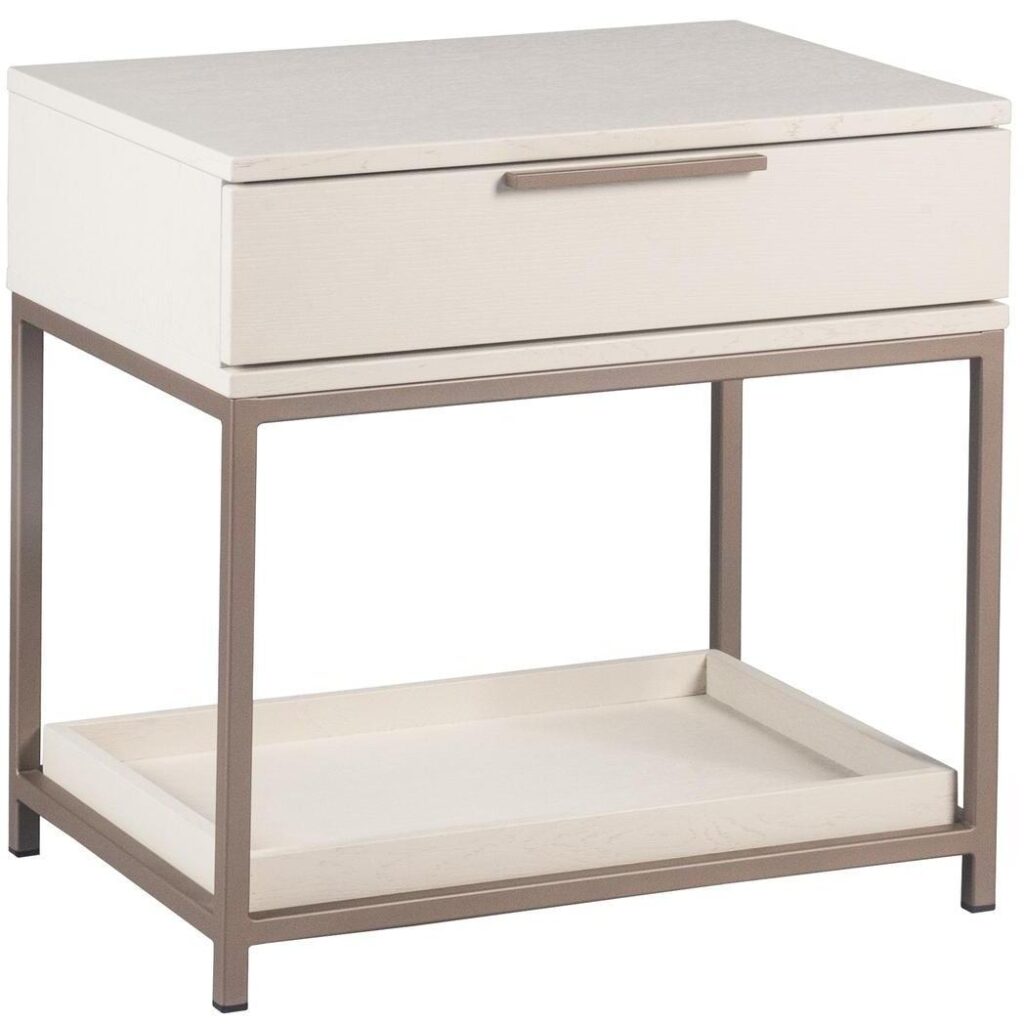 Rebel Nightstand - Small - Champagne Gold - Cream