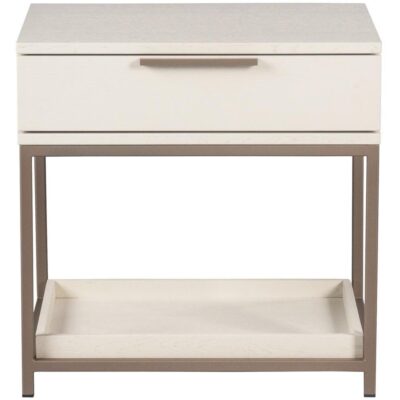 Rebel Nightstand - Small - Champagne Gold - Cream 108078 108078 REBEL NIGHTSTAND CREAM CHAMPAGNE GOLD 1