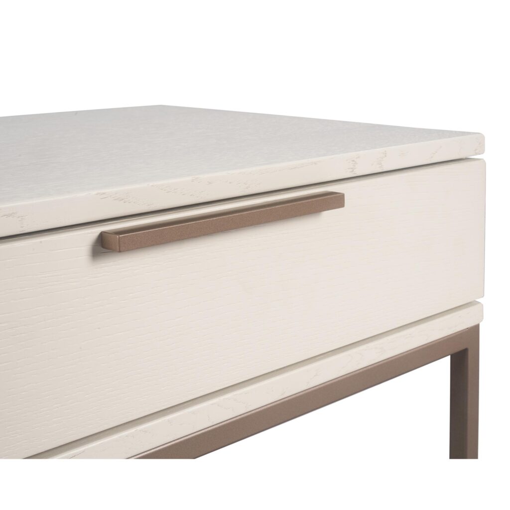 Rebel Nightstand - Small - Champagne Gold - Cream - Image 5