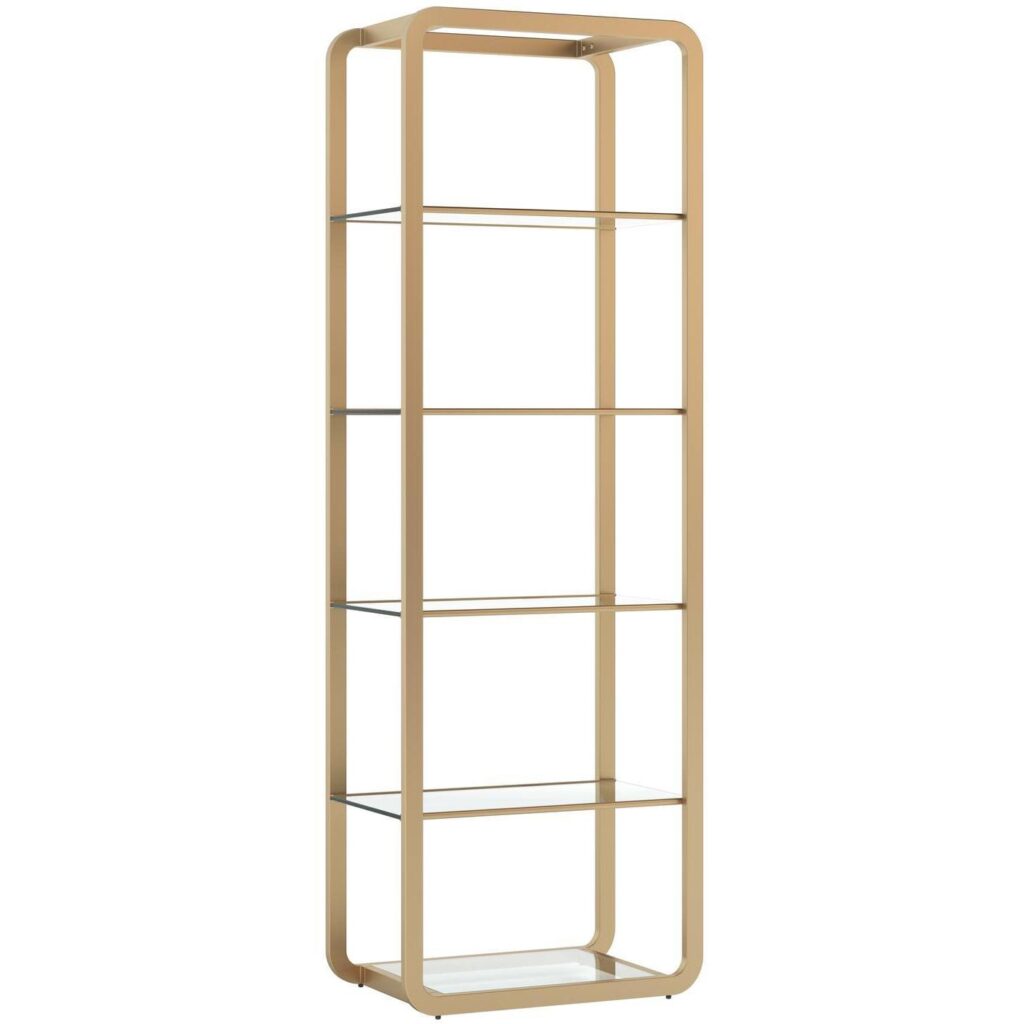 Ambretta Bookcase - Small - Gold / Clear