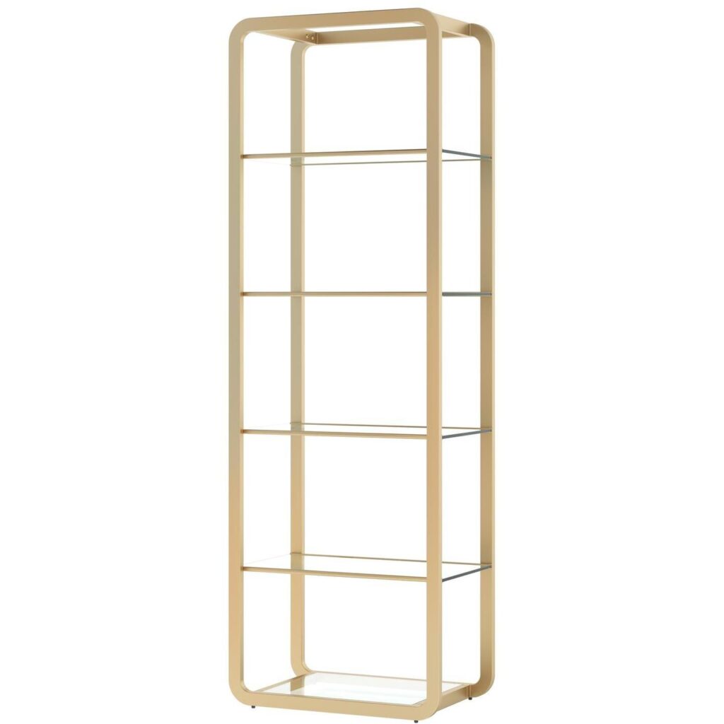 Ambretta Bookcase - Small - Gold / Clear - Image 2