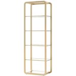 Ambretta Bookcase - Small - Gold / Clear 5 Ambretta Bookcase - Small - Gold / Clear 108085 108085 AMBRETTA BOOKCASE SMALL GOLD CLEAR GLASS 3