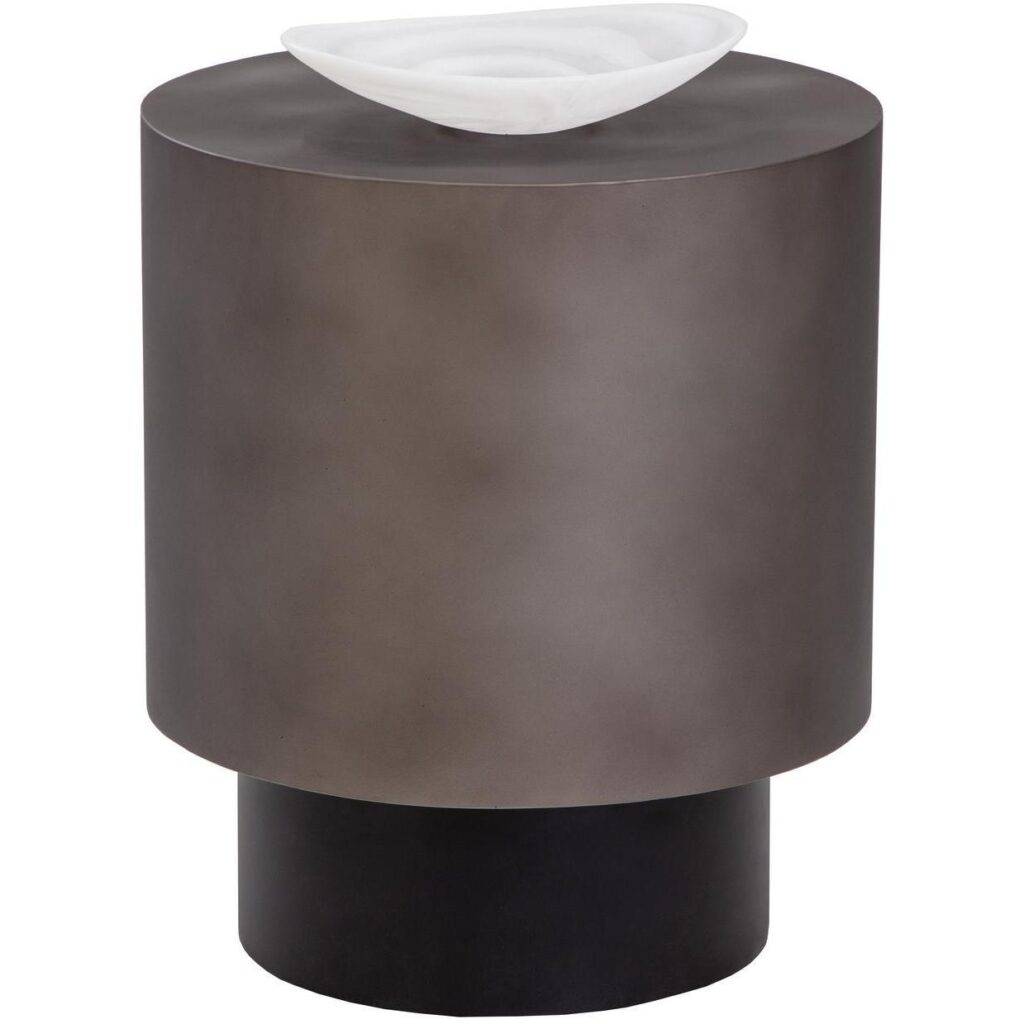 Bernaby End Table - Gunmetal