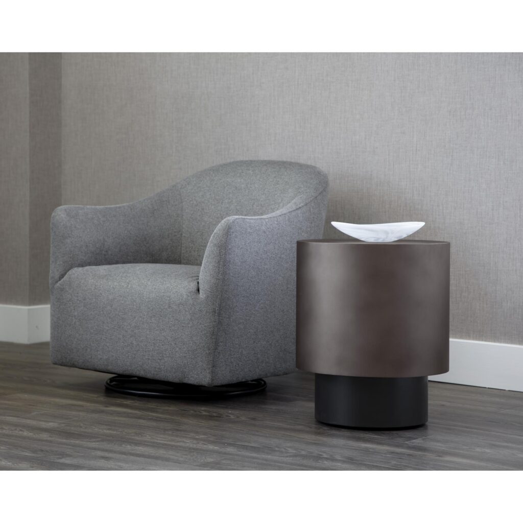 Bernaby End Table - Gunmetal - Image 4