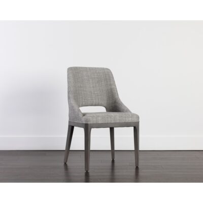 Estrada Dining Chair - Naya Check Light Grey 108127 108127 ESTRADA DINING CHAIR LIGHT GREY OAK NAYA CHECK LIGHT GREY 5