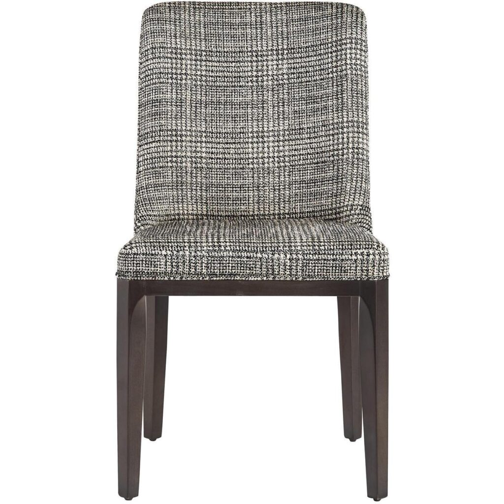 Elisa Dining Chair - Grey Oak - Naya Check Black - Image 2