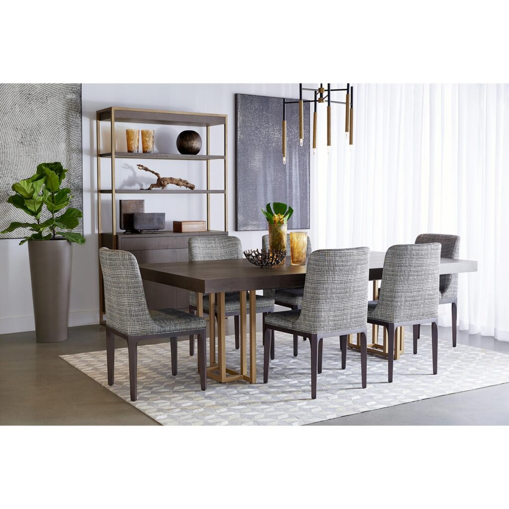 Elisa Dining Chair - Grey Oak - Naya Check Black - Image 10