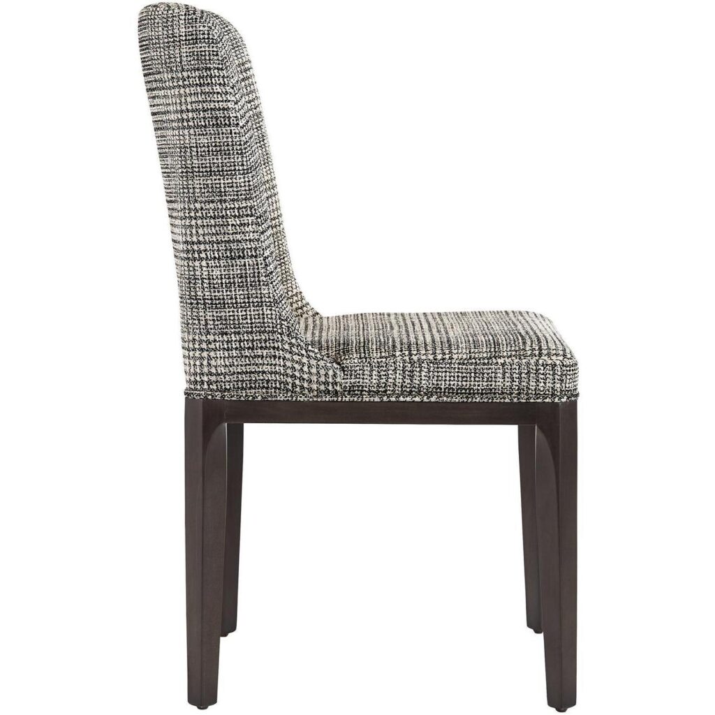 Elisa Dining Chair - Grey Oak - Naya Check Black - Image 3