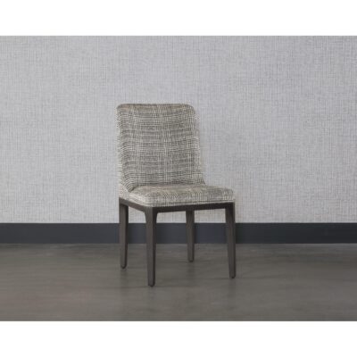 Elisa Dining Chair - Grey Oak - Naya Check Black 108128 108128 ELISA DINING CHAIR GREY OAK NAYA CHECK BLACK 5