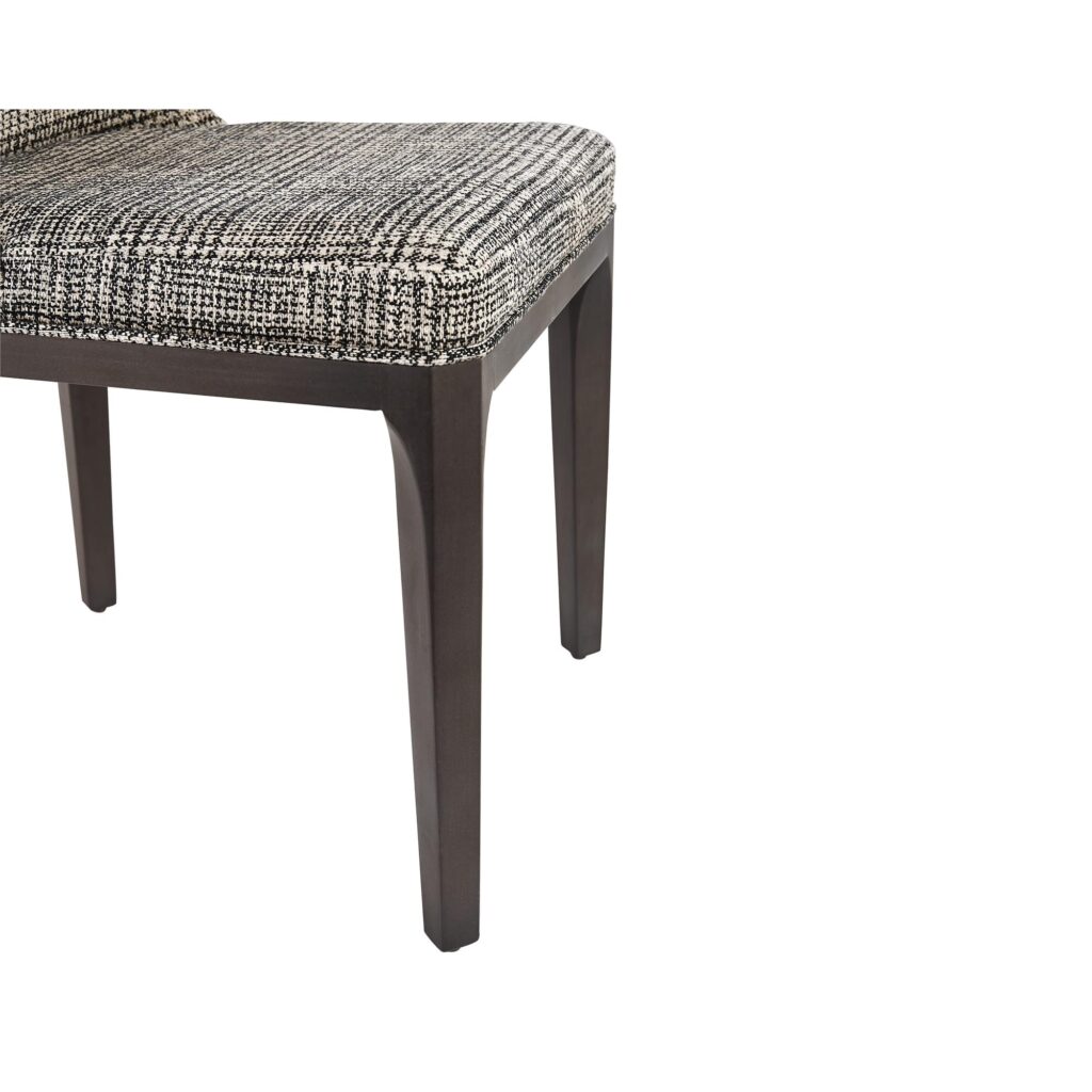 Elisa Dining Chair - Grey Oak - Naya Check Black - Image 7