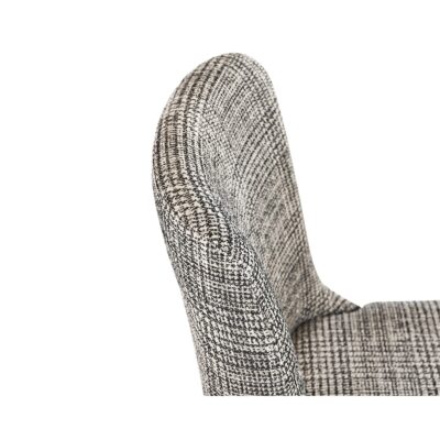 Elisa Dining Chair - Grey Oak - Naya Check Black 108128 108128 ELISA DINING CHAIR GREY OAK NAYA CHECK BLACK 8