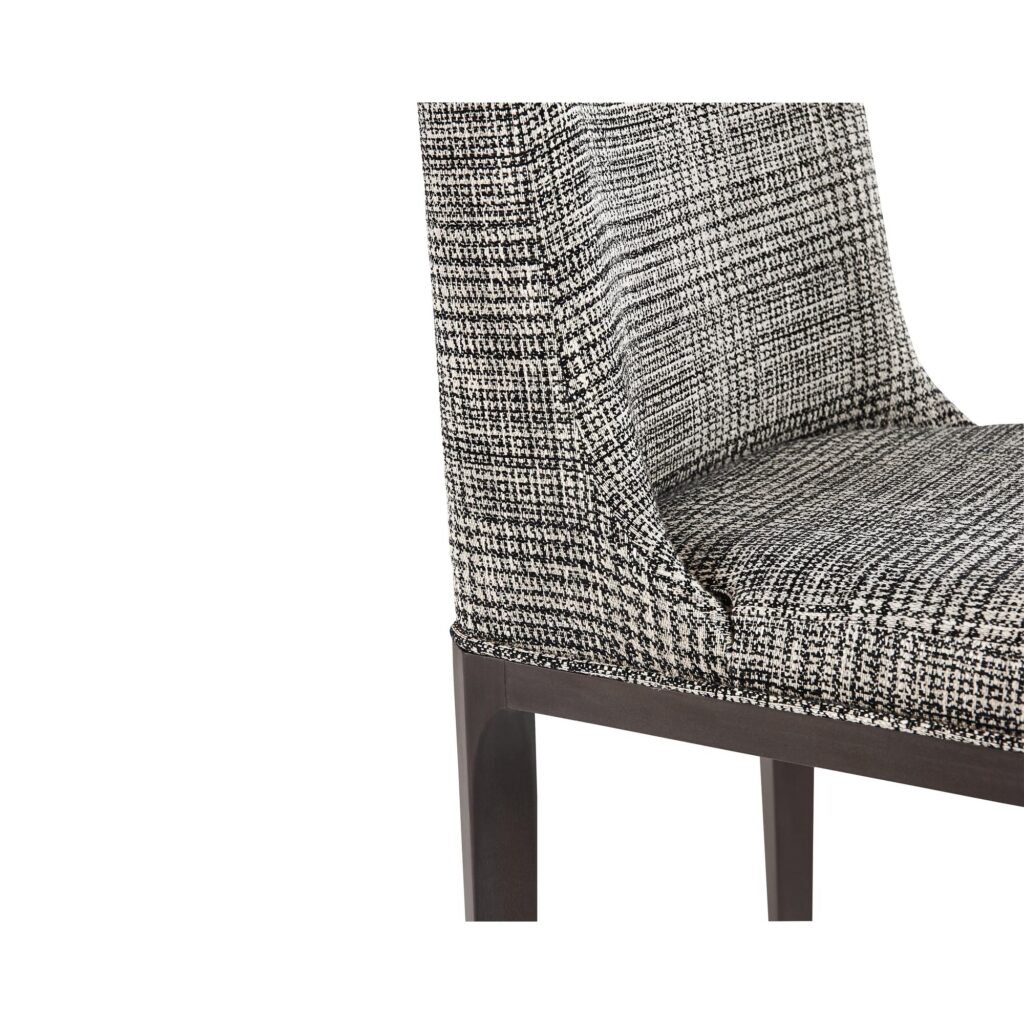 Elisa Dining Chair - Grey Oak - Naya Check Black - Image 9