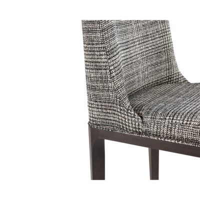 Elisa Dining Chair - Grey Oak - Naya Check Black 108128 108128 ELISA DINING CHAIR GREY OAK NAYA CHECK BLACK 9