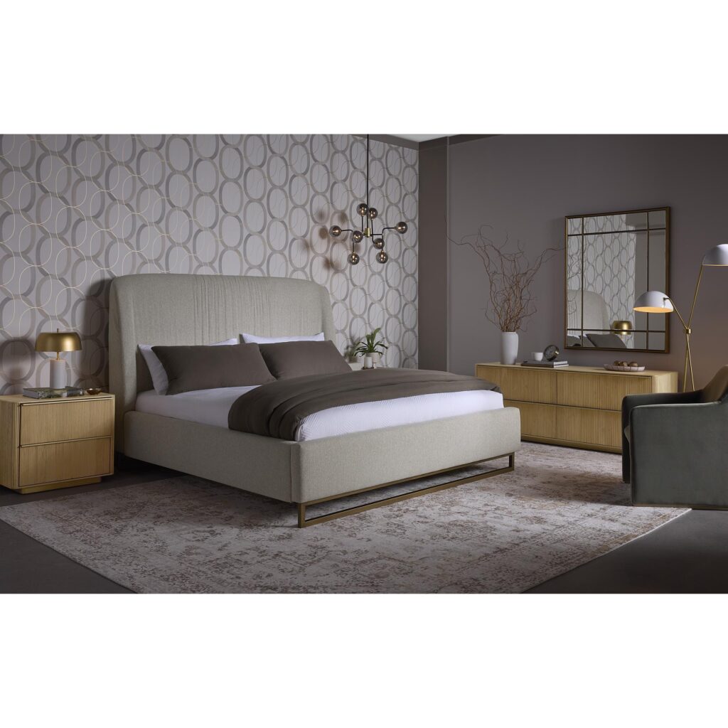 Nevin Bed - King - Dove Cream - Image 5