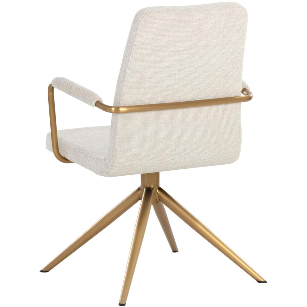 Hilda Swivel Dining Armchair - Chacha Cream - Image 4