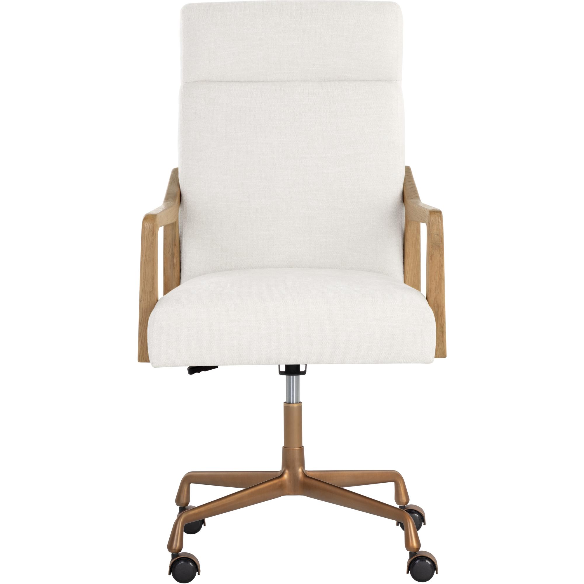 Collin Office Chair - Natural - Heather Ivory Tweed 2 Collin Office Chair - Natural - Heather Ivory Tweed - Image 2
