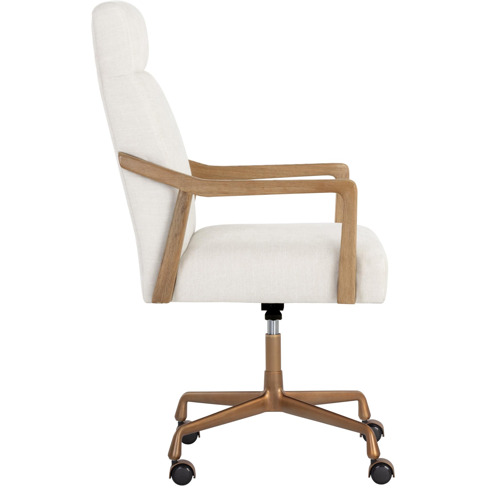 Collin Office Chair - Natural - Heather Ivory Tweed 3 Collin Office Chair - Natural - Heather Ivory Tweed - Image 3