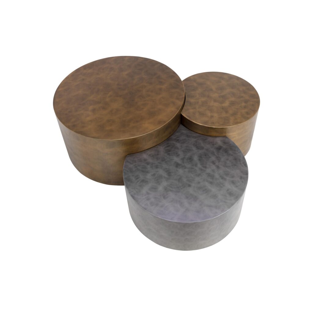 Neo Coffee Tables (Set Of 3) - Antique Brass - Image 4