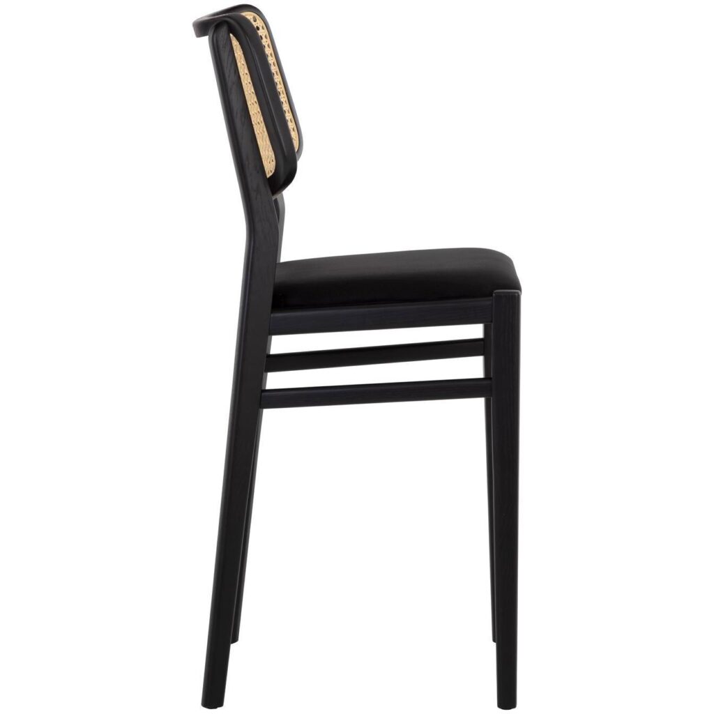 Annex Counter Stool - Velvet Black / Natural - Image 2